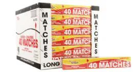 96 Wholesale Wood Matches 40 Count Long Bbq