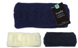 24 Pairs Sherpa Lined Cable Knit Headband - Ear Warmers
