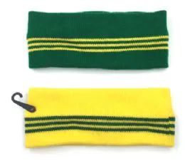 48 Bulk Green And Yellow Winter Headband