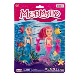 36 Wholesale Mini Mermaid Dolls - 4 Piece Set