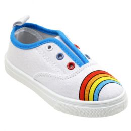12 Wholesale Girl's Canvas No Lace SliP-On Sneakers