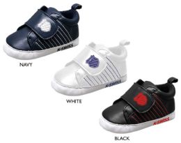 18 Wholesale Infant Boy's Sneakers W/ Decorative Stitch Details
