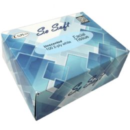 48 Packs 100-Pack 2-Ply Unscented Facial Tissues - White - Tissues