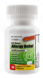24 Wholesale Allergy Relief - Cetirizine 10mg (compare To Zyrtec) - 30/bottle