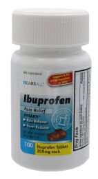 24 Bulk Ibuprofen Tablets, 200mg, 100/bt