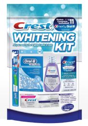 4 Pieces Crest Whitening Starter Hygiene Convenience Kits - 5pc - Toothbrushes and Toothpaste