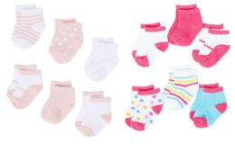 432 Pairs Girl's Knit Graphic Baby Socks - Girls Socks & Tights