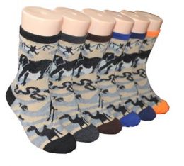 480 Pieces Boy's & Girl's Novelty Crew Socks Animal Prints - Boys Socks