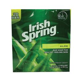 Irish Spring Bar Soap 20 Pack 3.75z Aloe Vera