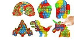 24 Bulk Bubble Pop Toy Assortment (rainbow TiE-Dye)