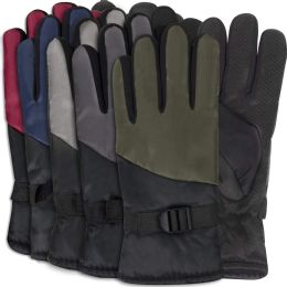 50 of Adult Winter Color Block Gloves - Assorted Colors