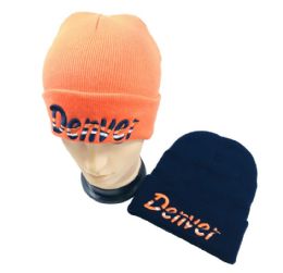 48 Pieces Knitted Toboggan Wavy Denver - Winter Beanie Hats