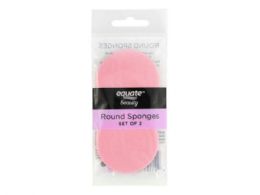 144 Pieces Equate 2 Piece Round Beauty Cosmetic Sponges - Assorted Cosmetics