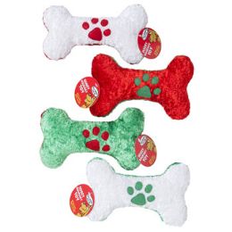 36 Wholesale Dog Toy Christmas Chenille Bone