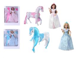 18 Wholesale Princess Doll With Horse Play Set