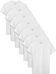 72 Pieces Fruit Of The Loom Boys White Crew Neck Undershirt Assorted Sizes S-xl - Boys T Shirts
