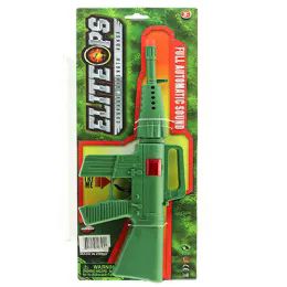 72 Wholesale 16" F/f M-Style Green Machine Gun On Card