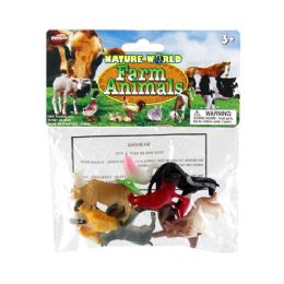 48 Wholesale "10 Pcs 2in Farm Animal In Environmental Pvc Bag