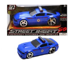 12 Wholesale 1:24 F/f Street Heat Police Ford Mustang (blue)