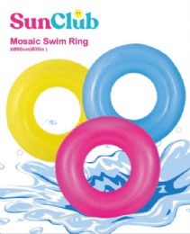 36 Units of 35" Mosaic Swim Tube In Pp Bag - Summer Toys