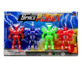 48 Wholesale 4 Piece 4 Inch Robot On Card