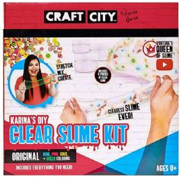 6 of 10"x10" Craft City Clear Diy Slime Kit
