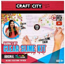 6 Pieces 10"x10" Craft City Clear Diy Slime Kit - Clay & Play Dough