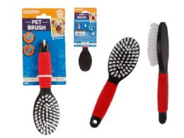 96 Wholesale Nylon Pet Brush With Soft Grip Handle