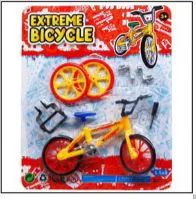 72 Bulk Bicycle With Accessory On Blister Card 3 Assorted Color