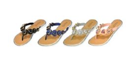36 Wholesale Women's Assorted Color Beach Sandals