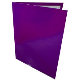 125 Pieces OXFORD Twin Pocket Folder Laminated Purple - Folders and Report Covers