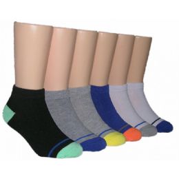 480 Wholesale Boys Assorted Colors Low Cut Ankle Socks