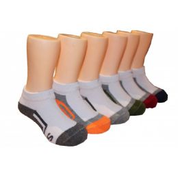 480 Pairs Boys Assorted Colors Low Cut Ankle Socks - Boys Ankle Sock