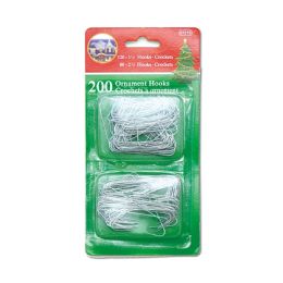 72 Pieces silver 200ct ornaments hooks - Christmas Ornament