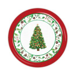 48 Pieces Christmas Tree Paper Plate - Christmas Decorations