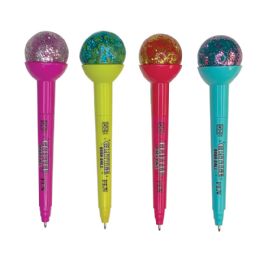 48 Wholesale Glitter Boba Pens