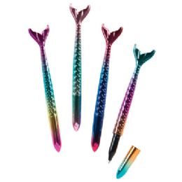 48 Wholesale Rainbow Scales Mermaid Tail Pen