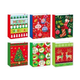 96 Pieces 3pk Xmas Bag - Gift Bags Christmas
