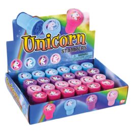 96 Wholesale Unicorn Pencil Top Stampers