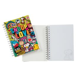 24 Wholesale Peanuts Spiral Journals W/ Small Die Cut Notepads