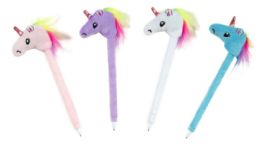 24 Bulk Unicorn Plush Pens