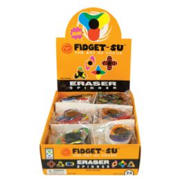 48 Wholesale FidgeT-Su Eraser Spinners