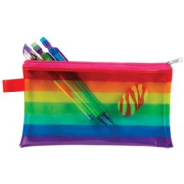 24 Pieces Rainbow View Pencil Pouches - Pencil Boxes & Pouches