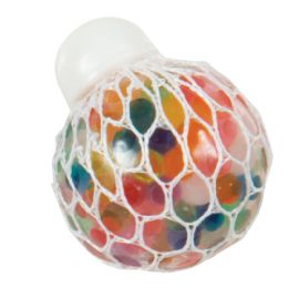 24 Wholesale Rainbow Mesh Blobbles Squeeze Balls