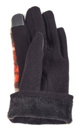 48 Bulk Grid Fleece Gloves