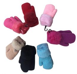 48 Pairs Kids Mitten - Knitted Stretch Gloves