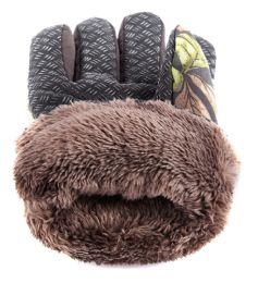 48 Wholesale Camo Men's Gloves Fleece Lined