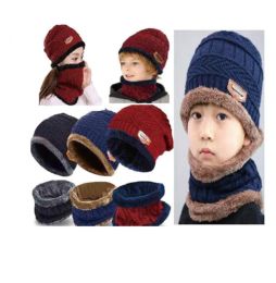 48 Pieces Kids Winter Hat Set Fleece Lined - Junior / Kids Winter Hats
