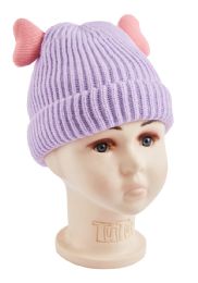 48 Pieces Heart Knitted Girl Hat - Junior / Kids Winter Hats