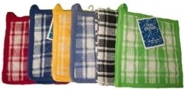 72 Wholesale 2pk Cotton Solid Waffle Weave Pot Holder -O/s
